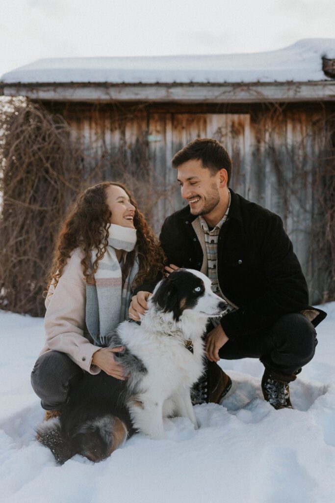 photos de couple avec leur chien