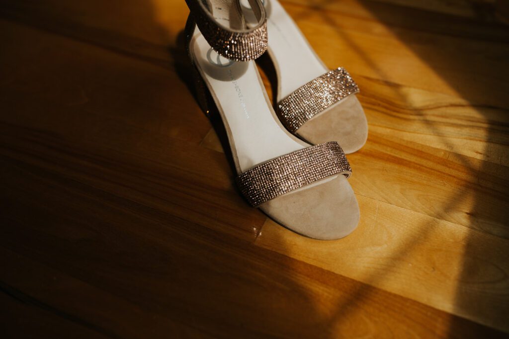 Kimberly's shoes for her wedding day at Mouton Village