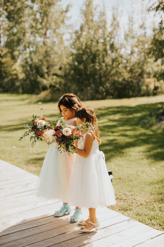 The daughters at the ceremony at Mouton Village