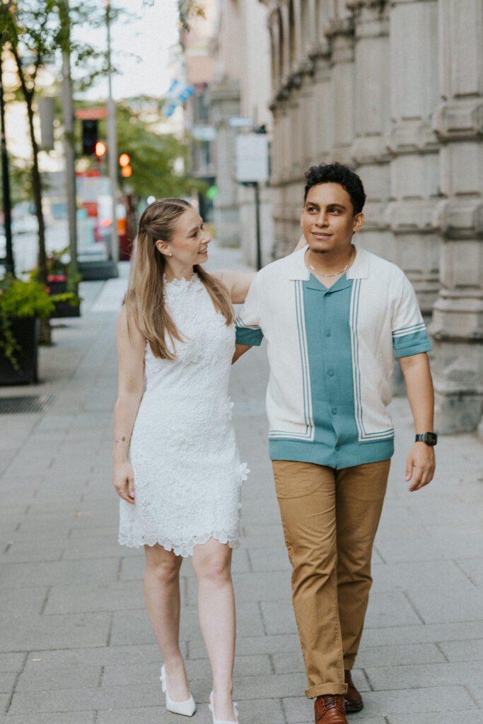 she plays in his hair while they walk